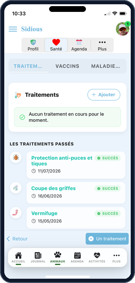 Suivi des Traitements et Soins